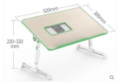 Adjustable Laptop Desk Stand in various colors, foldable design for ergonomic workspace
