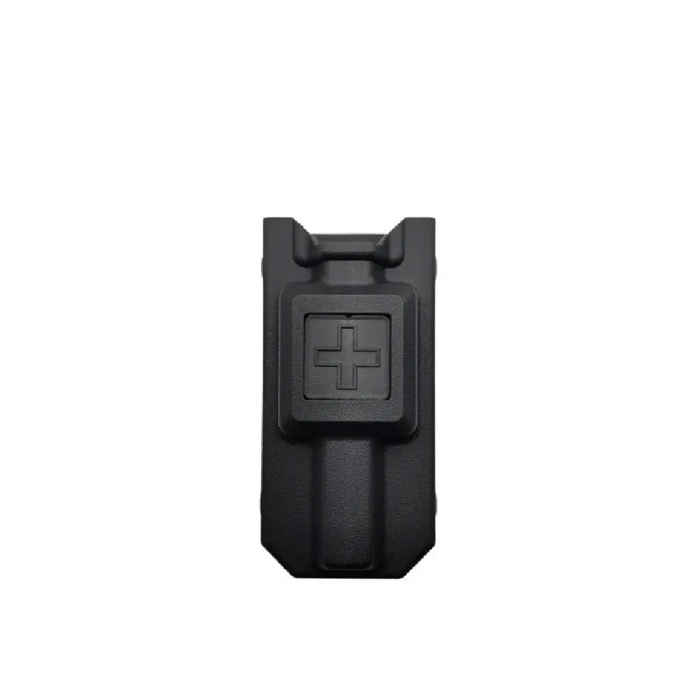 Plastic tourniquet and storage box for first aid kits in army green, black, sand, or gray green.