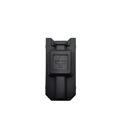 Plastic tourniquet and storage box for first aid kits in army green, black, sand, or gray green.