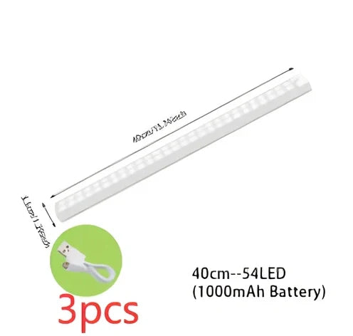 Stainless steel wireless LED motion sensor night light with magnetic wall mounting