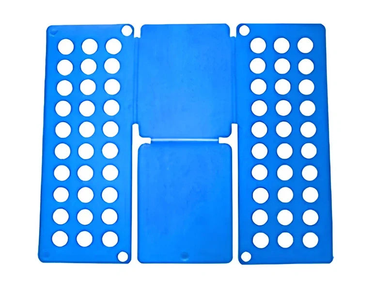 Adjustable clothes folding board showing 40x48cm and 68x57cm sizes with PP+PE construction