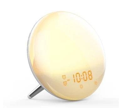 Intelligent Wake-Up Light with Simulated Sunrise, Natural Sounds, and Customizable Settings
