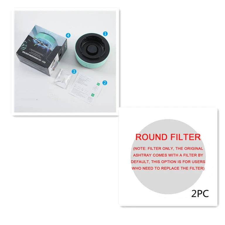 Compact and Powerful Smoke Eliminating Air Purifier Ashtray for Cars - Freshens Driving Experience with Negative Ion Technology