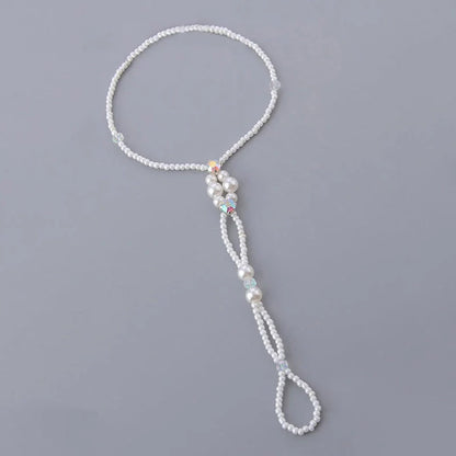 Niche Design Beach Pearl Stretch Anklet for Women in S0905 color