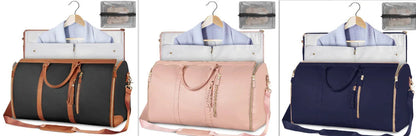 Spacious Travel Duffel Bag - Versatile Women's Handbag with Folding Suit Compartment in Multiple Color Options