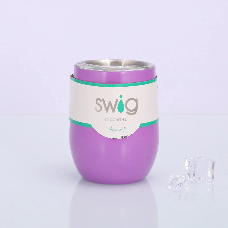 Swig Eggshell Cup - 12oz Stainless Steel Insulated Wine Tumbler with Variety of Color Options