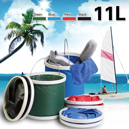 COCKPIT 9L folding bucket for outdoor activities, blue, 240*240*220mm