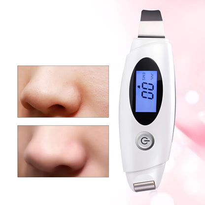 Star silver ultrasonic beauty instrument with adjustable vibration, plug charging, and fixed brush head