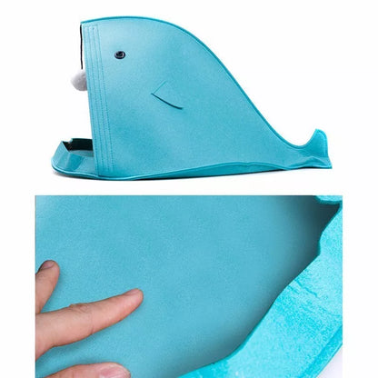 Foldable Felt Pet Nest in grey and blue, eco-friendly and washable pet bed