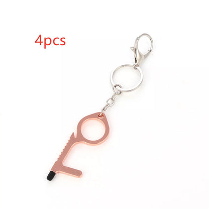 Alloy protective door opener keychain in various colors