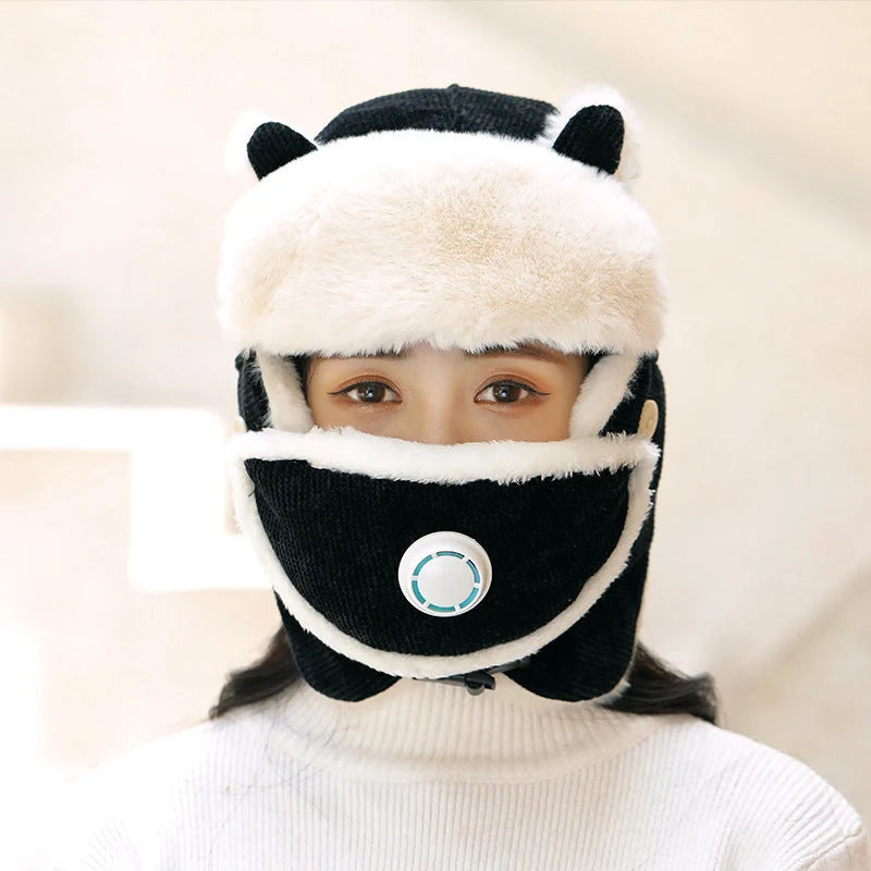 Women's anti-fog Russian trapper hat with earflaps in multiple colors