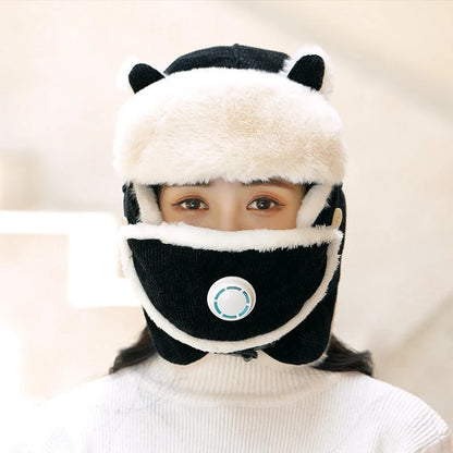 Women's anti-fog Russian trapper hat with earflaps in multiple colors