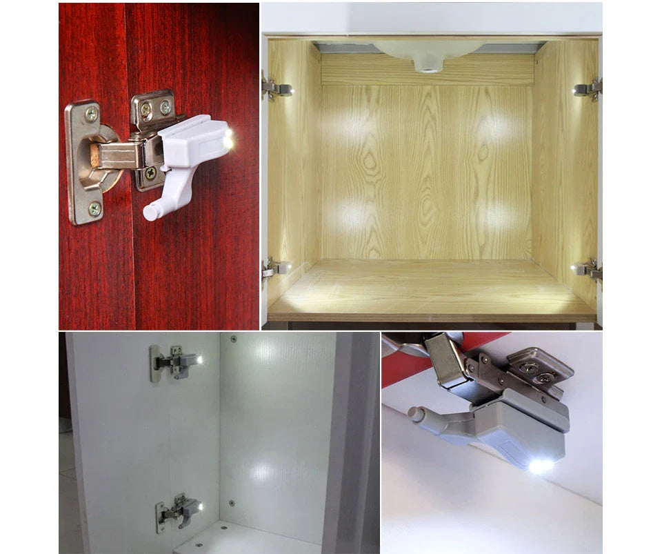 Sensor-activated LED cabinet lights for convenient, hands-free illumination of storage spaces