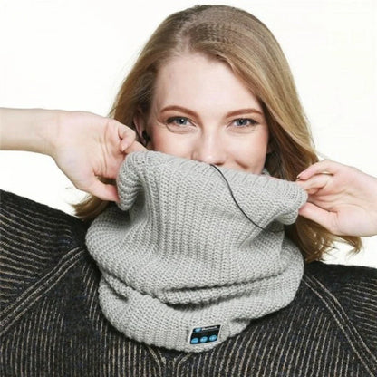 Knit Pullover Wireless Bluetooth Scarf in multiple colors with intuitive controls