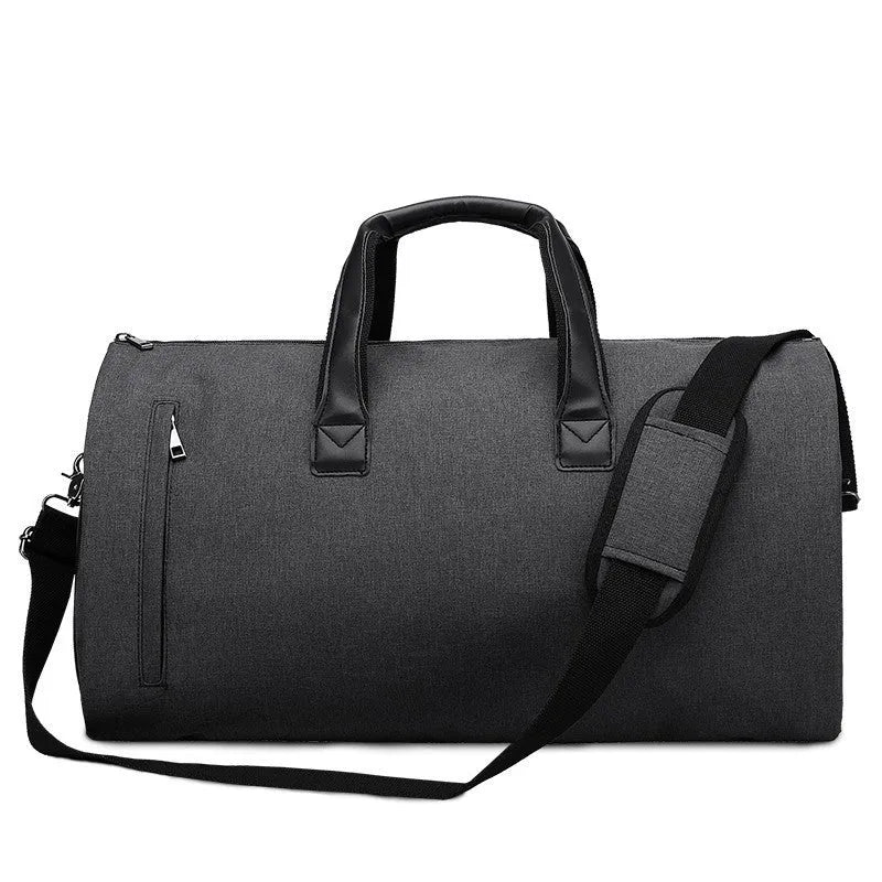 Medium oval travel bag with multiple internal compartments including camera insert and document storage