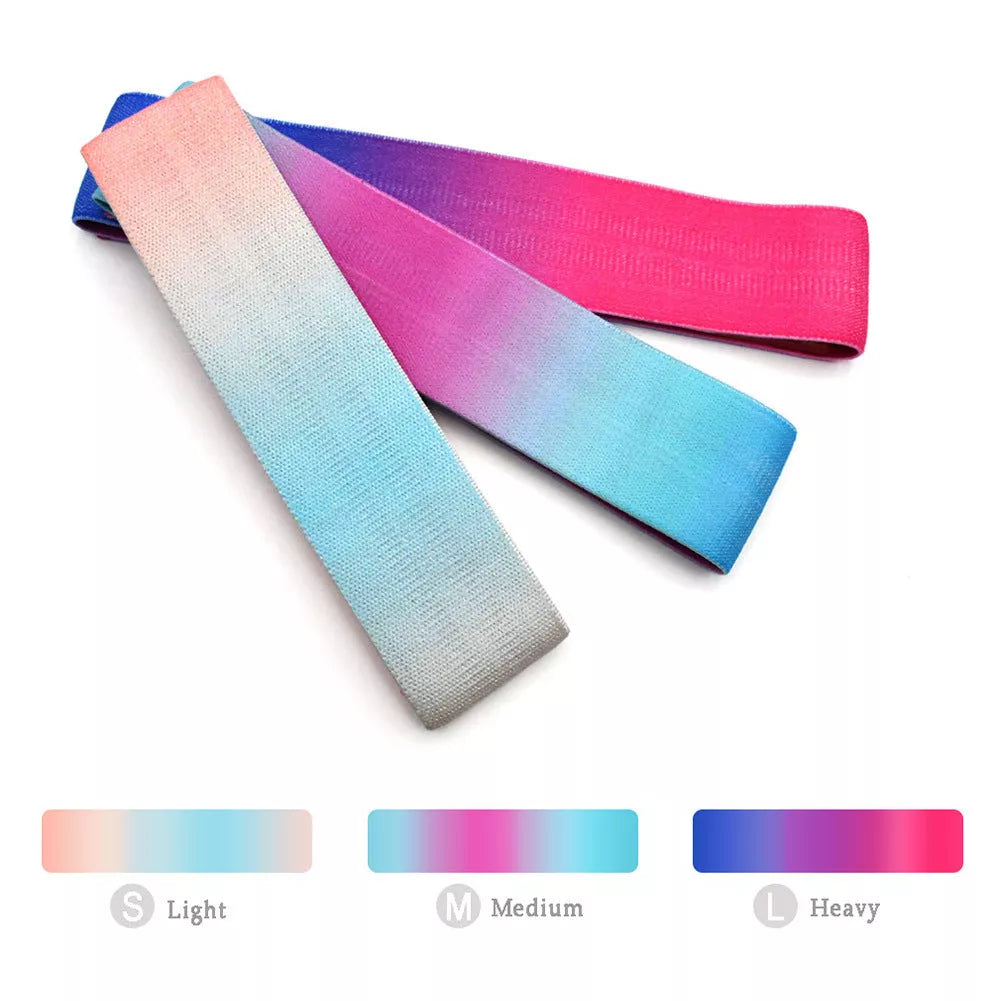 Anti-slip Squat Resistance Band in fixed mix color for fitness and buttocks shaping