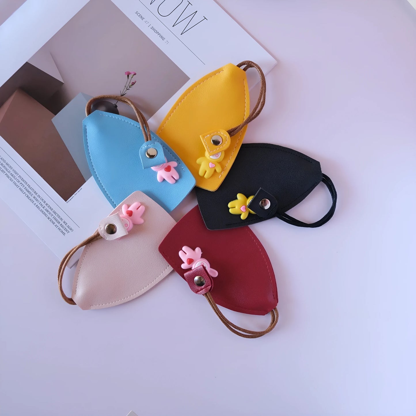 Universal large capacity car key case in multiple colours with anti-theft credit card storage