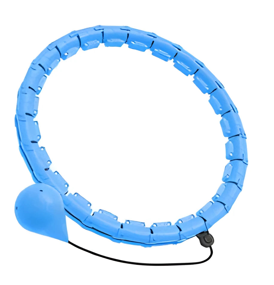 Pink massage soft ball with a detachable black belt, shown on a fitness mat.