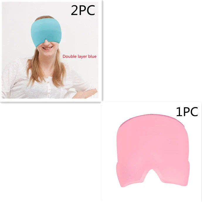 Soothing ice gel eye mask with elastic cloth design for headache and eye strain relief