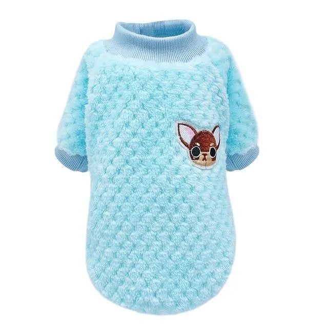 Winter soft warm pet jacket coat for small medium dogs in Blue Coffee Pink Purple, sizes S to XXL