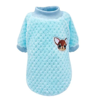 Winter soft warm pet jacket coat for small medium dogs in Blue Coffee Pink Purple, sizes S to XXL