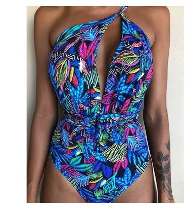Women's backless monokini swimsuit with adjustable straps in various colors