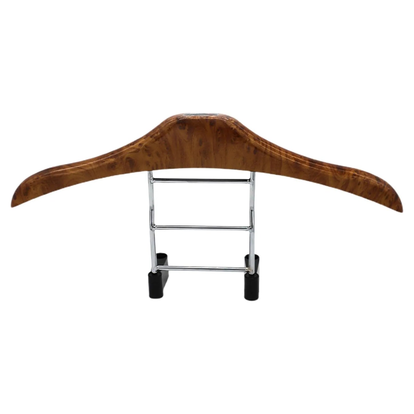 Wood yellow stainless steel car clothes hanger measuring 46.5cm for suits and uniforms
