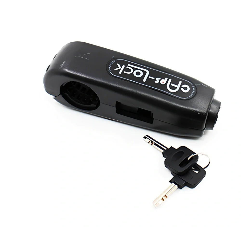 Caps motorcycle lock with 12mm steel shackle in six colours including red, yellow, blue, orange, black, green