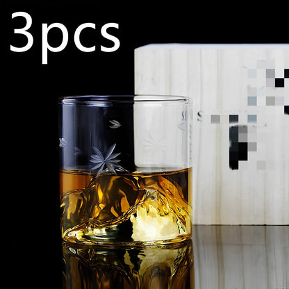 Japanese whiskey glass with 200ml capacity, heat-resistant transparent glass, 73mm height