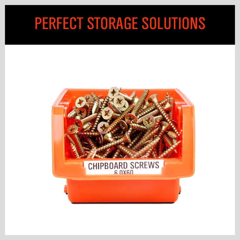 Plastic storage shelf for tool organisation, stackable or side-by-side mounting options, 630g net weight per unit, 8-piece modular tool box system with multiple style configurations
