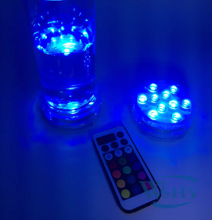 6.5cm round waterproof LED submersible candle lamp for decorative lighting