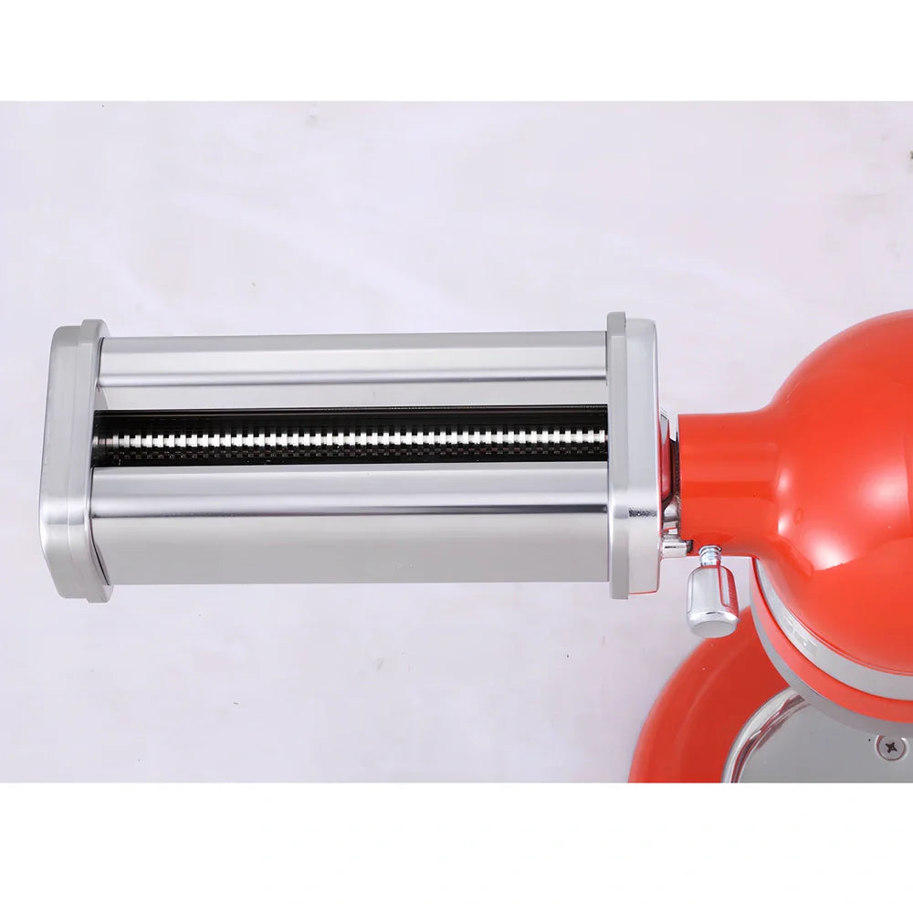 Stainless steel pasta machine with thickness dial for making spaghetti and noodles
