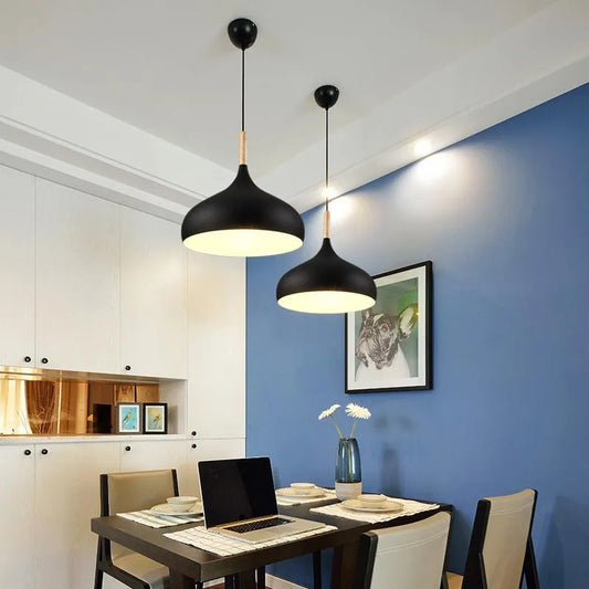 Creative Macarone Chandelier in black, blue, green, grey, pink, or yellow with adjustable height up to 1 metre