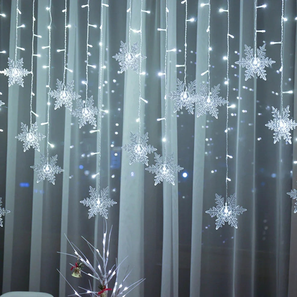 LED ice bar lamp snowflake hanging pendant with multi-colour lighting options and decorative snowflake design