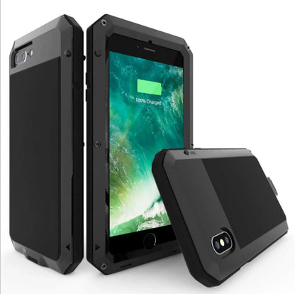 Metal iPhone case for iPhone 11 series in various colors, offering durable aluminum protection