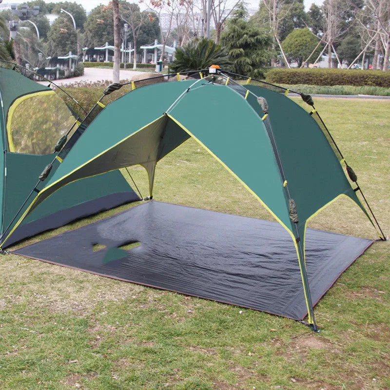 Thick black PE ground cloth for camping and outdoor picnics, sizes 200x180cm and 190x140cm