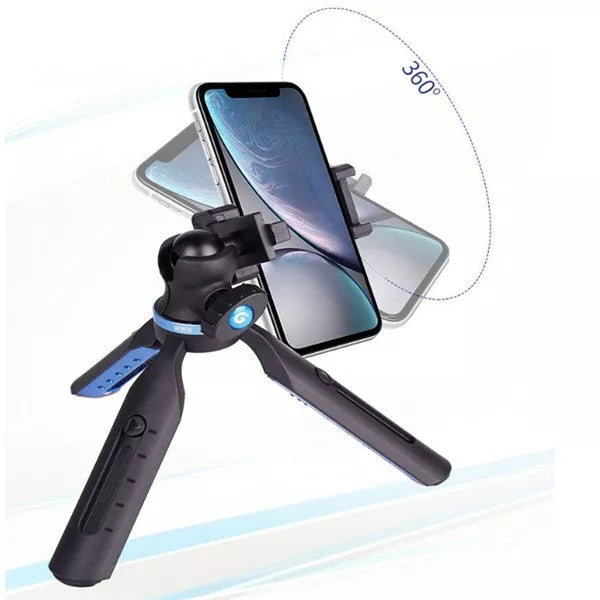 Black desktop tripod for iPhone photography and videography