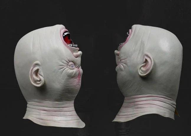Premium, eco-friendly Inverted Demon Halloween Mask with adjustable headband and realistic design