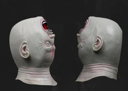 Premium, eco-friendly Inverted Demon Halloween Mask with adjustable headband and realistic design