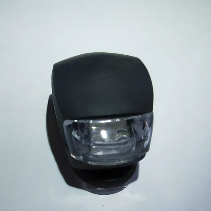 LED bike safety light with clip-on design and silicone body in multiple colours