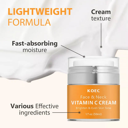 50g jar of retinol neck cream for light lines with English packaging