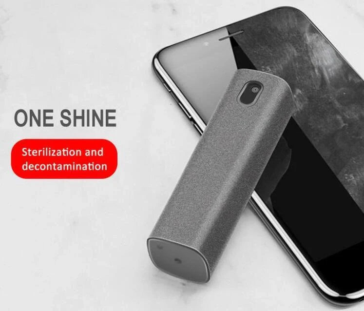 2-in-1 screen cleaner kit with microfiber cloth for dust and fingerprint removal on electronic devices