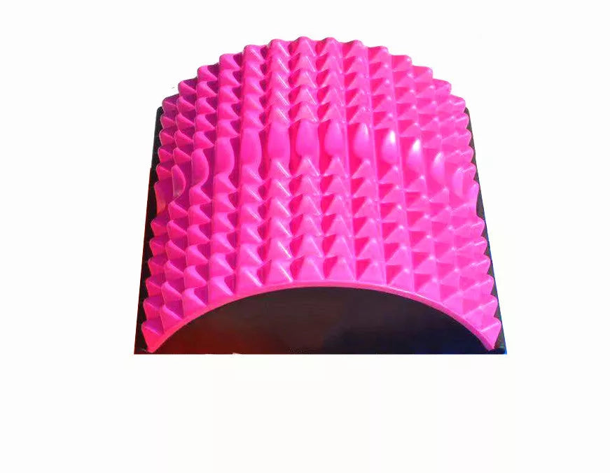Drop-shaped back waist pad yoga mat in blue, pink, or black for targeted support during yoga