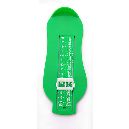 Blue children's foot measuring ruler with 0-20cm scale on ABS plastic 22.7x9x2.5cm