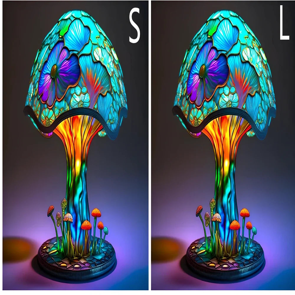 Magic Mushroom LED decorative lamp with USB plug in 15cm or 30cm size options