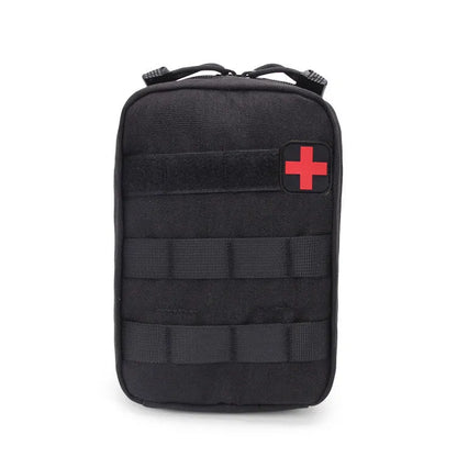Medical bag tactical vest accessory bag in army green with 15cm x 21cm x 11cm dimensions and Velcro attachment