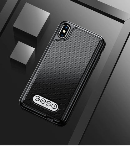 3-in-1 Bluetooth Speaker Phone Case for iPhone with emergency charging feature