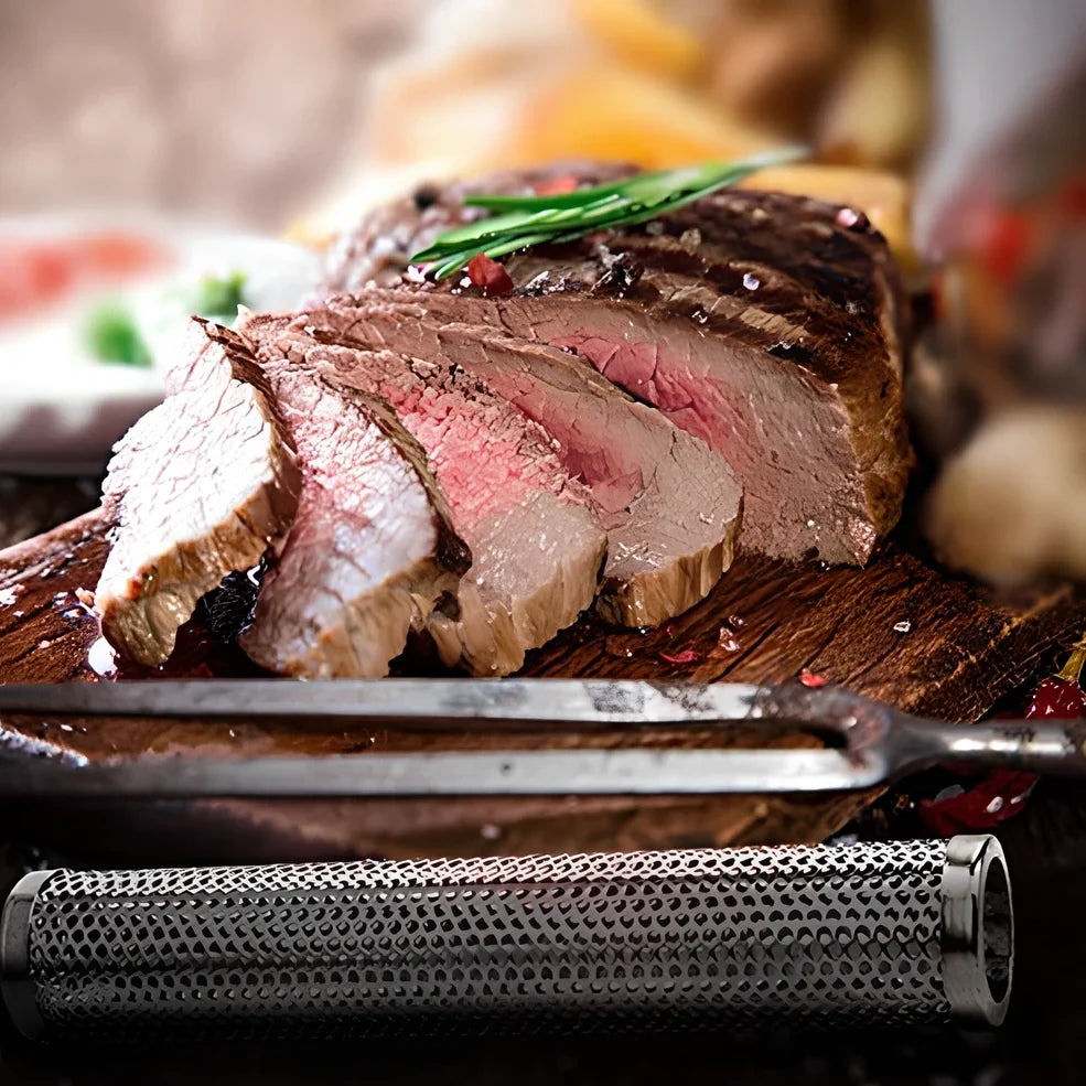 Round stainless steel barbecue smoke absorber attachments, 6 inch and 12 inch diameters, polished food grade for grill smoke control