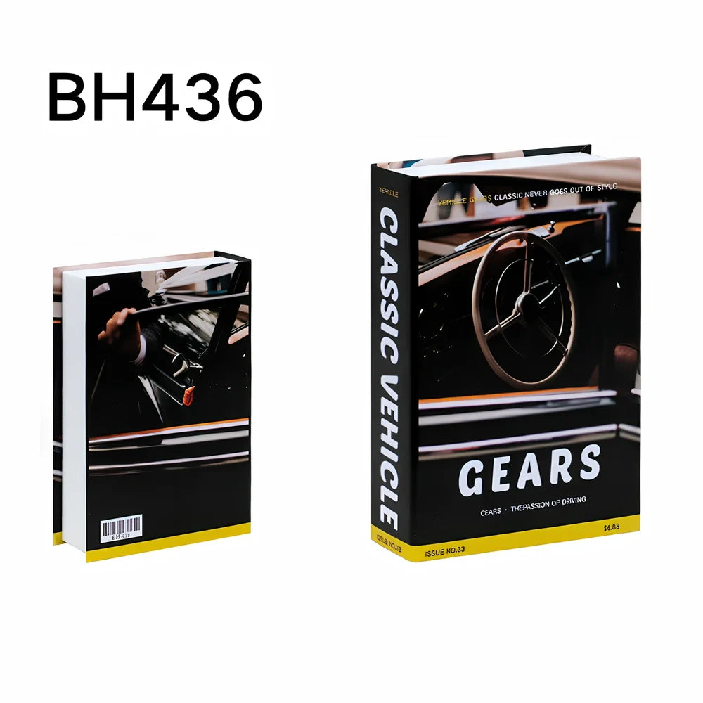 Simulation book ornament 27x18x6cm cardboard decorative prop with text design