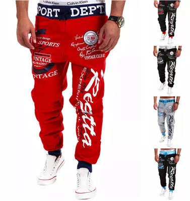 Drawstring loose track pants in various colors with adjustable waist for a customizable fit